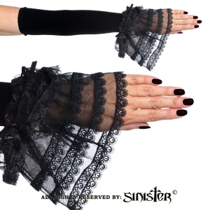 Gothic Handschuhe mit Glockenärmeln