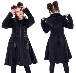 Fleecemantel mit Satinschnürung Fleecemantel mit Satinschnürung