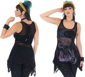 Cosmic Cat Print Mesh Vest Jawbreaker Cosmic Cat Print Mesh Vest Jawbreaker