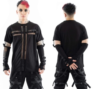 Gothic Shirt mit Armstulpen