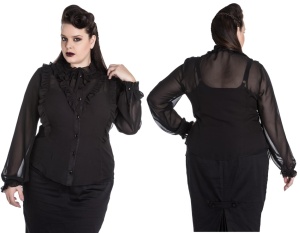 Gothicbluse Demetria Plussize Spin Doctor