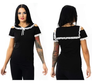 Tshirt mit weisser Spitze