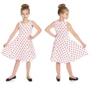 Kinder Rock n Roll Kleid Polka Dot Swing Dress