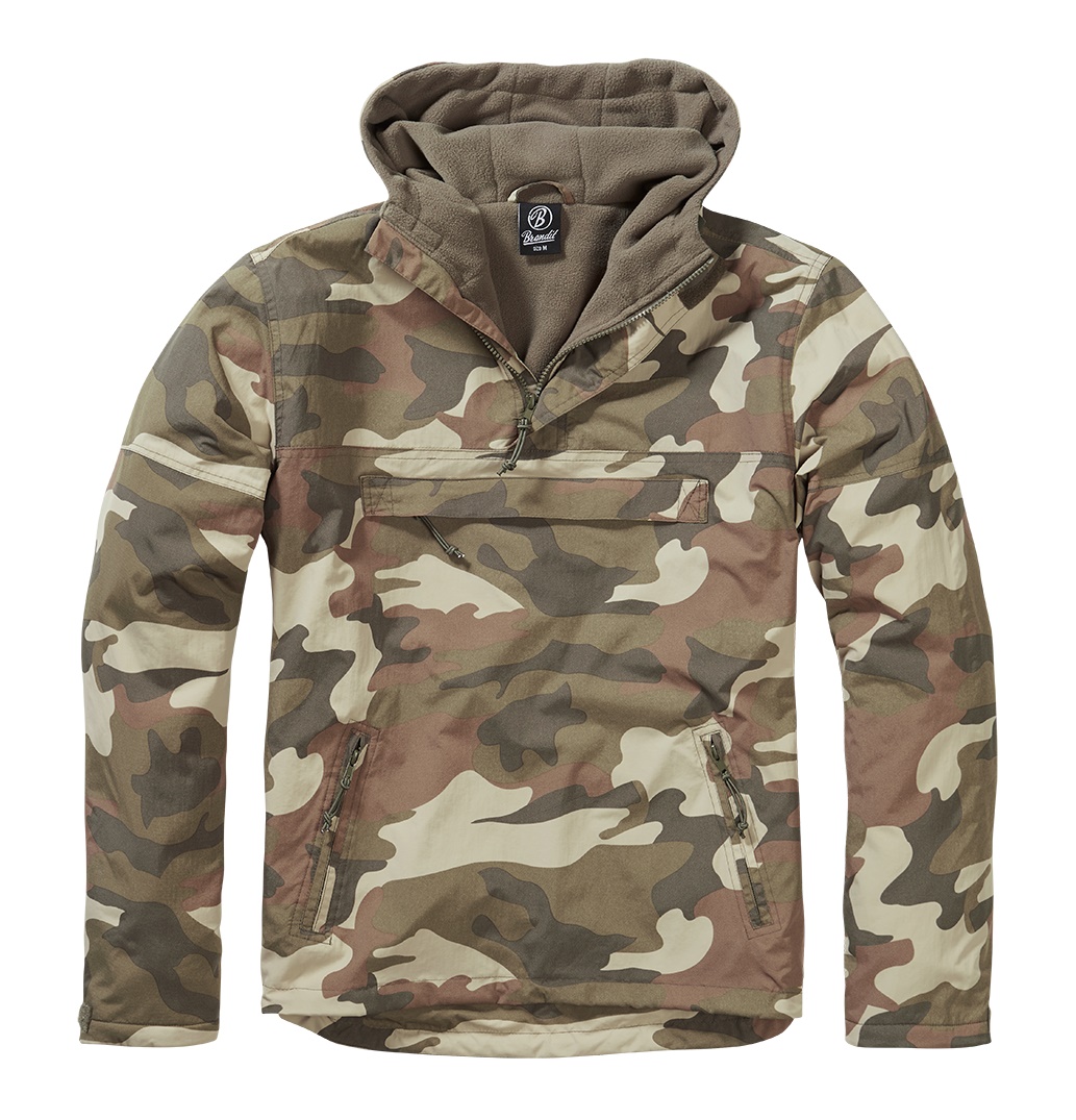 Brandit Windbreaker mit Fleecefutter in light woodland tarn