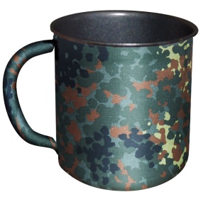 Feldtasse Flecktarn Metall Teflonbeschichtung