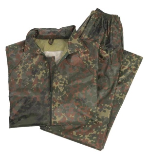 Regenanzug Nässeschutz flecktarn 