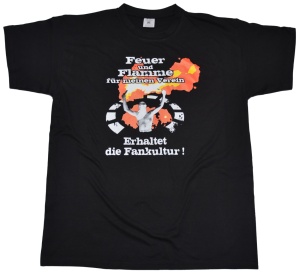 T-Shirt Feuer und Flamme für meinen Verein G417