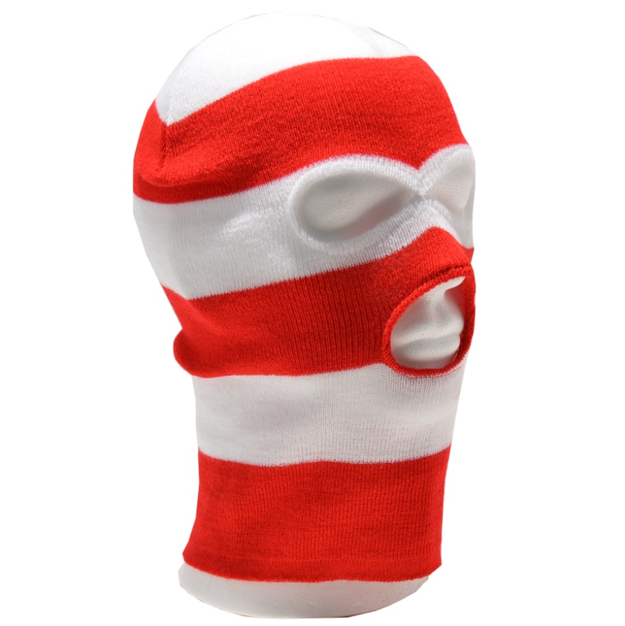 Sturmhaube Classic Weiß/Rot/Weiß - PGwear Ultras Sportswear