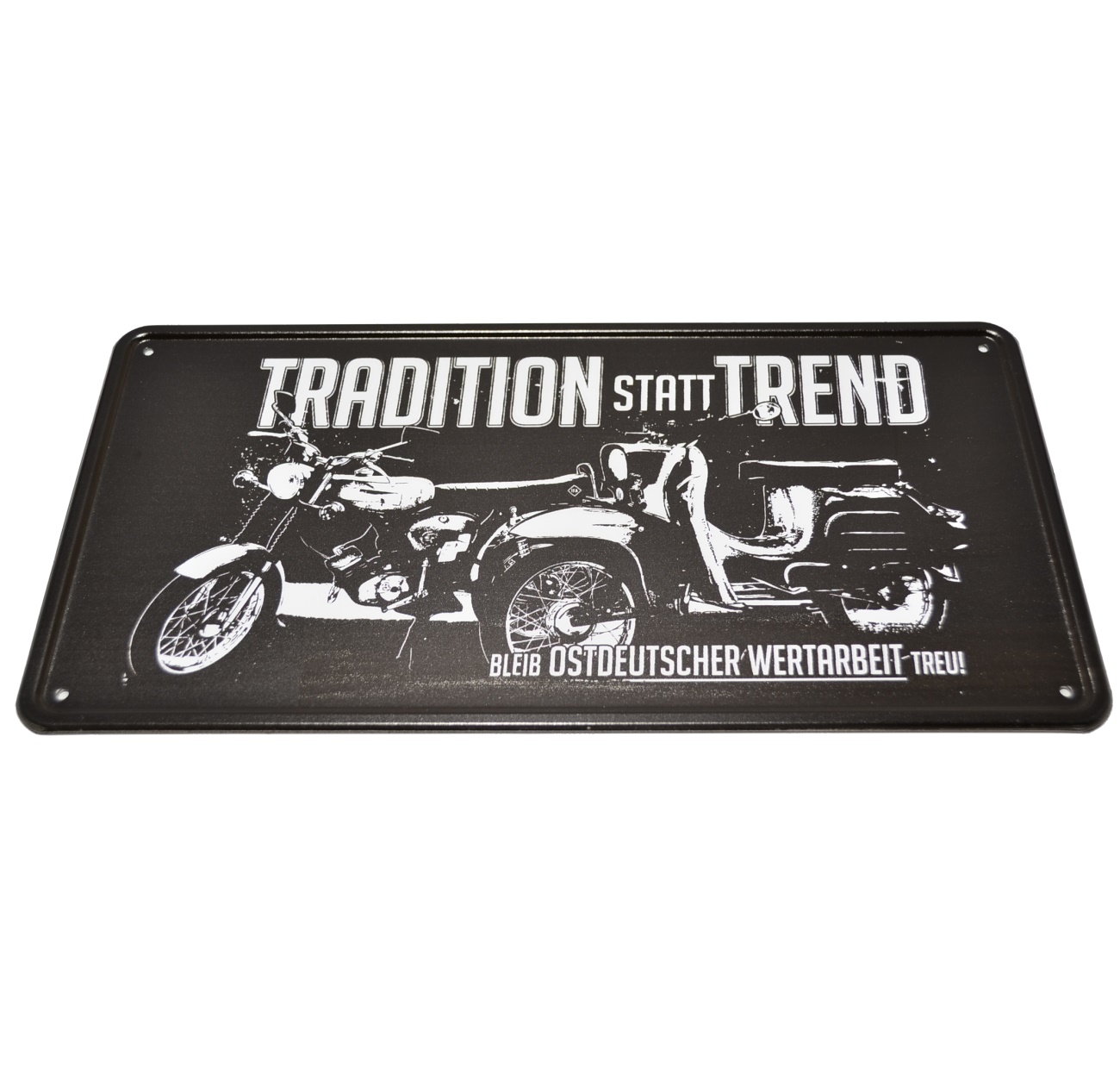 Aluminium Blechschild Tradition statt Trend Simson S51