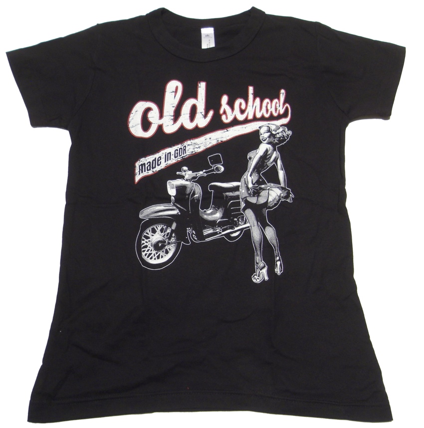 Damen T Shirt Old School made in GDR Simson Schwalbe G516