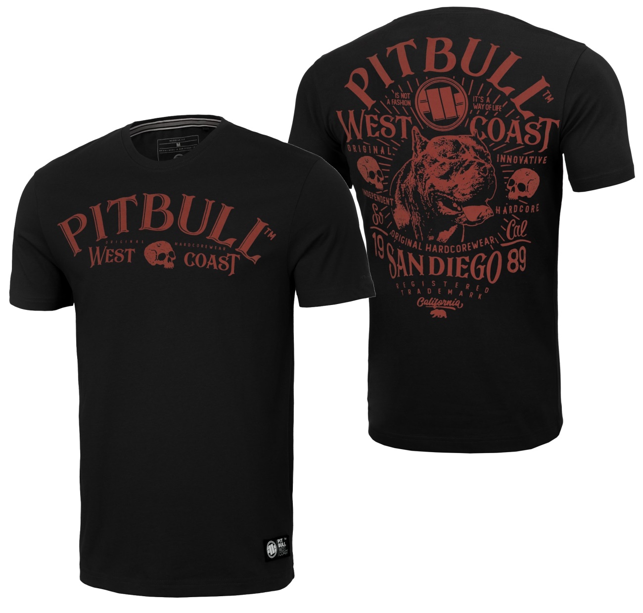 Pit Bull West Coast TShirt San Diego 89 Pit Bull TShirts Details Nordic