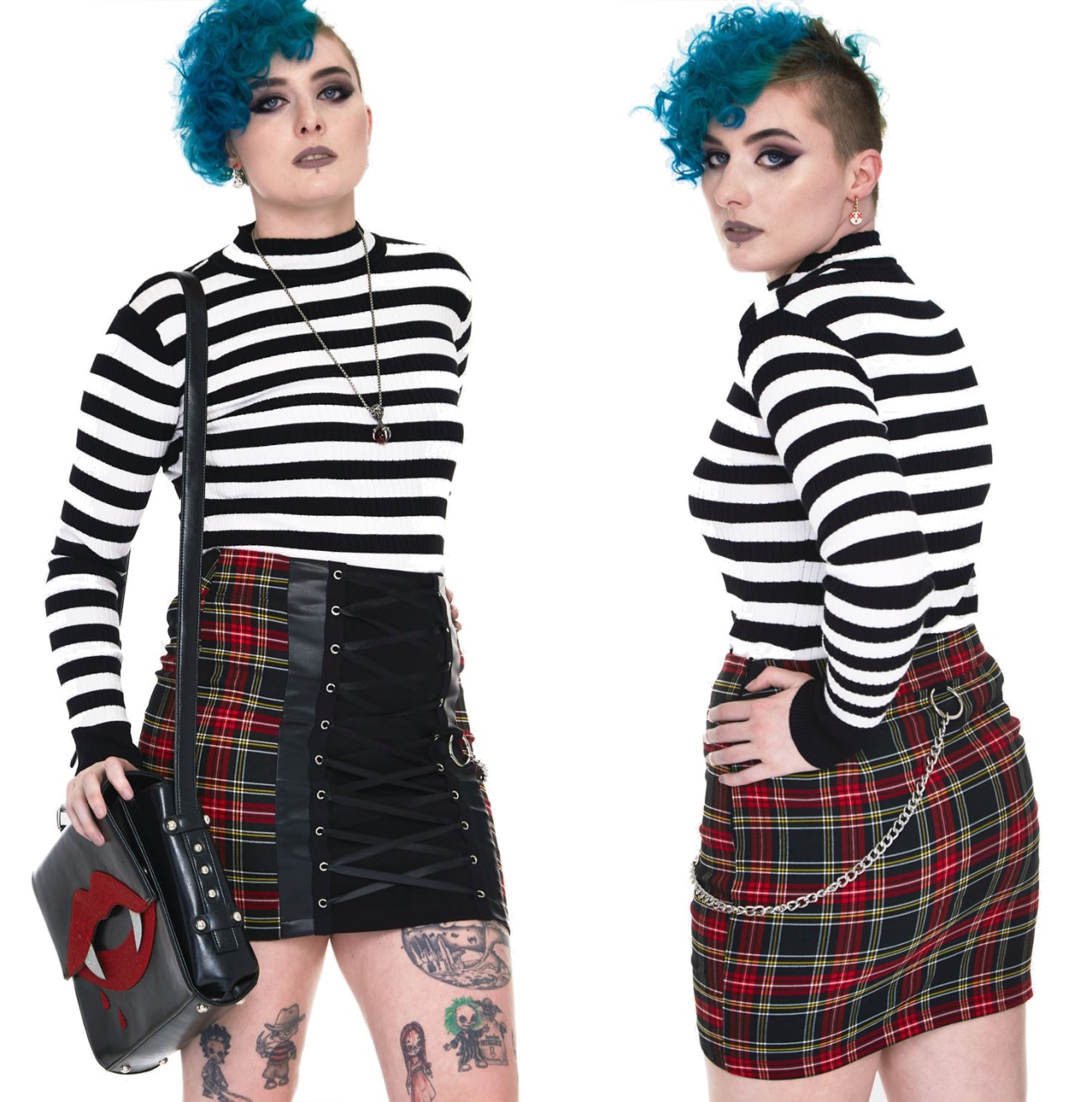 Tartan Rock im Korsettstil Jawbreaker bis Plussize