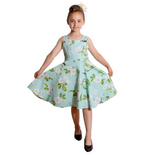 Kinder Rock n Roll Kleid Tropical Floral Dress