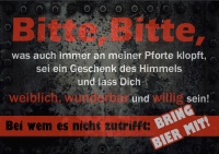 Aufkleber Bitte Bitte 