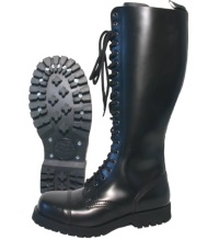 Boots and Braces 20 Loch Stiefel mit stahlkappe in schwarz